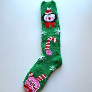 Mopas Green Penguin Holiday Socks Sz 9-11